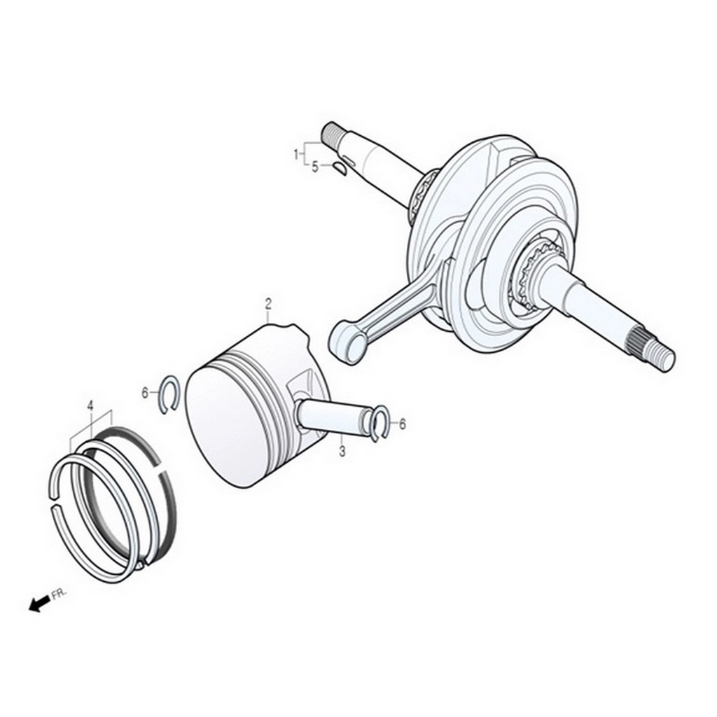 DAELIM TS50 (DL50-BG) PISTON #DL50-BG E1602-1